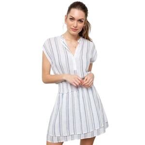 Rails Striped Mini Dress in White and Blue